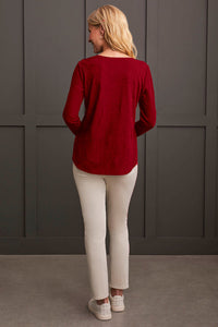 T Jacquard Red Top