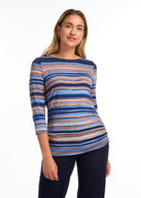 Load image into Gallery viewer, FDJ Stripe Boat Neck Top
