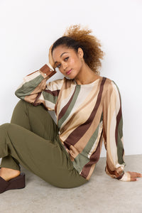 Soya Ines Olive Swirl Blouse