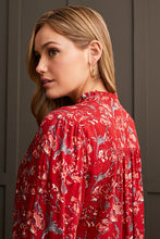 Load image into Gallery viewer, T Button Front Blouse: Red
