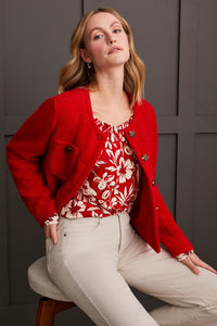 T Red Peasant Top